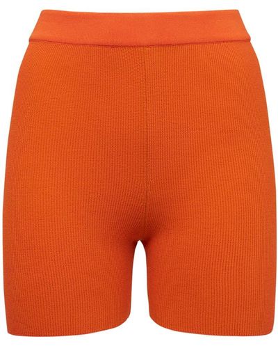 Jacquemus Le Short Arancia Knit Cycling Shorts - Orange