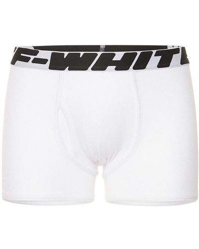 Off-White c/o Virgil Abloh Lot De 3 Boxers En Coton Stretch À Logo - Blanc