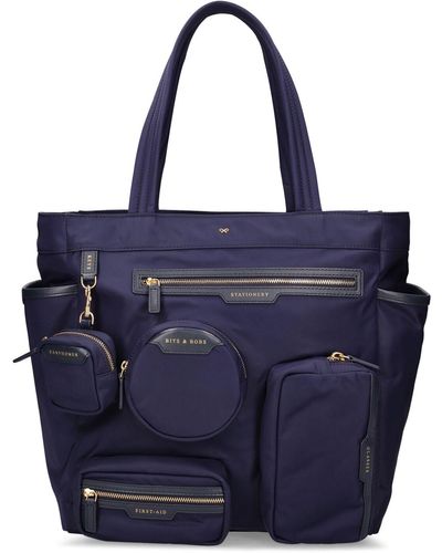 Anya Hindmarch Working From Home Recycled Nylon Bag - Blue