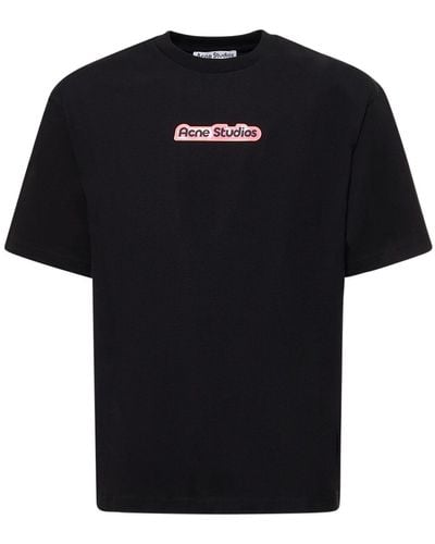 Acne Studios T-shirt en coton à logo extorr ski - Noir