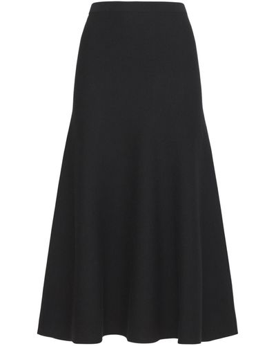 Gabriela Hearst Freddie Wool Blend Knit Midi Skirt - Black