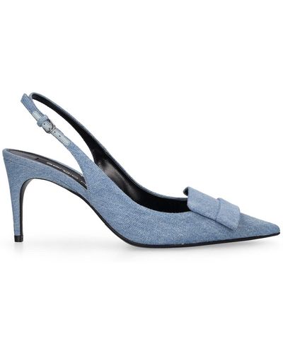 Sergio Rossi 75mm Slingback Court Shoes - Blue