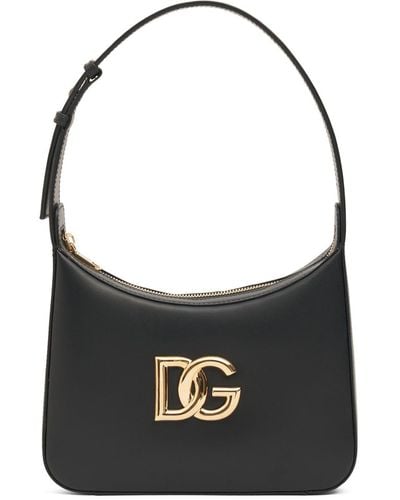 Dolce & Gabbana Schultertasche 3.5 Small aus Leder - Schwarz