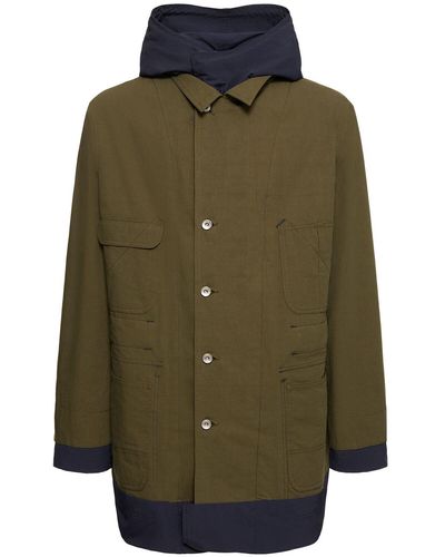 Sacai Reversible Ripstop Coat - Green