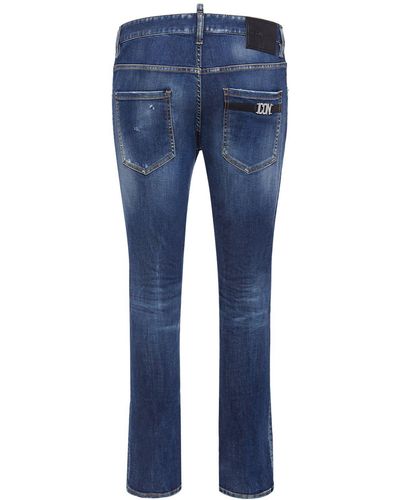 DSquared² Skater-jeans Aus Baumwolldenim - Blau