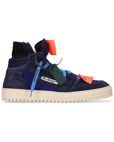 Off-White c/o Virgil Abloh Sneakers Aus Wildleder "3.0 Off Court" - Blau