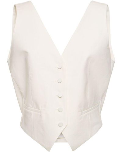 Nina Ricci Gilet in misto lino - Bianco