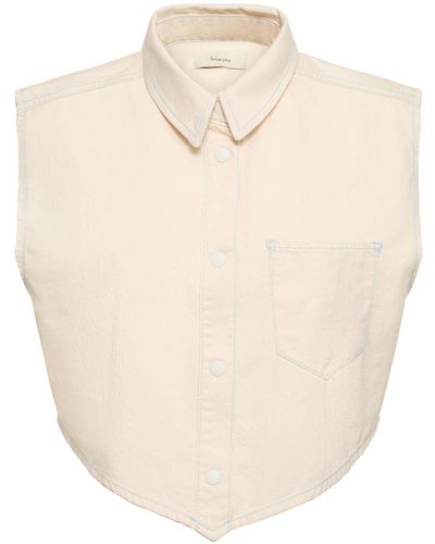 Triarchy Ms. Hart Organic Cotton Crop Shirt - White