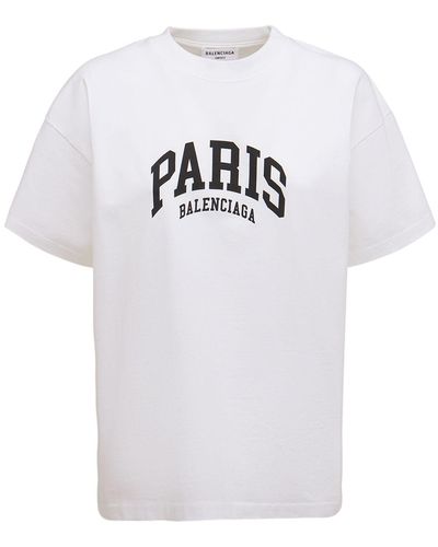 Balenciaga Camiseta con logo Paris - Blanco