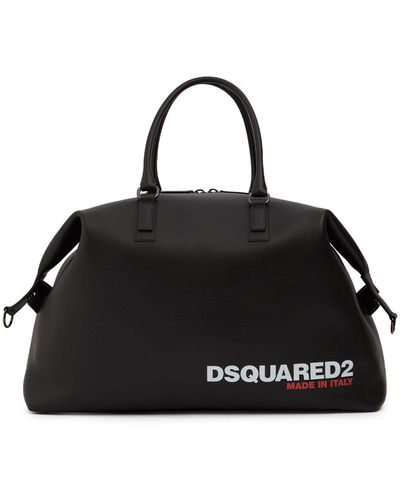 DSquared² Bob Leather Logo Duffle Bag - Black
