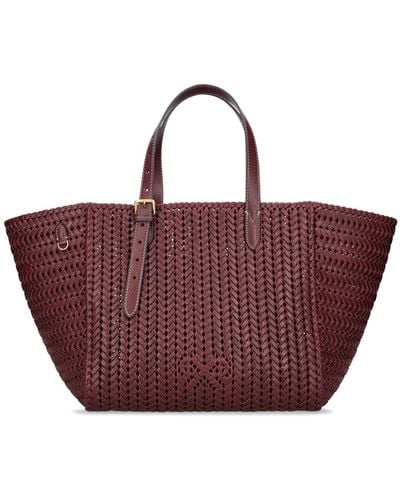 Anya Hindmarch The Neeson Square Leather Tote Bag - Purple