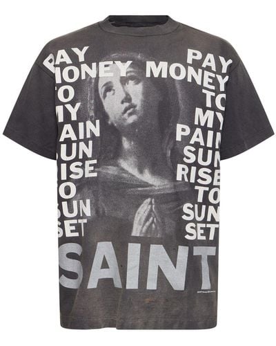 Saint Michael T-shirt "pay Money X Saint Mx6" - Grau