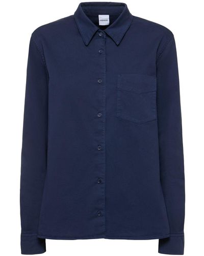 Aspesi コットンツイルシャツ - ブルー