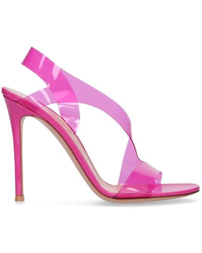 Gianvito Rossi 105Mm Metropolis Plexi Slingback Sandals - Pink