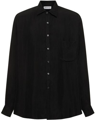 Frankie Shop Silky Cupro Shirt - Black