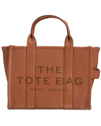 Marc Jacobs Borsa shopping media in pelle - Marrone