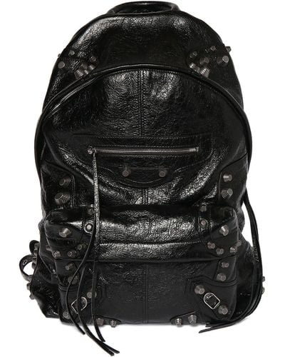 Balenciaga Cagole Leather Backpack - Black