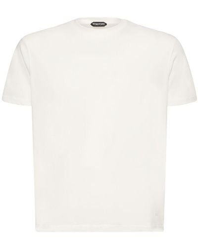 Tom Ford T-shirt Aus Baumwollmischung - Weiß
