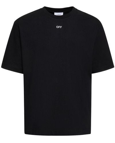 Off-White c/o Virgil Abloh Logo-print Cotton-jersey T-shirt - Black