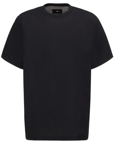 Y-3 Premium Cotton Short Sleeve T-Shirt - Black