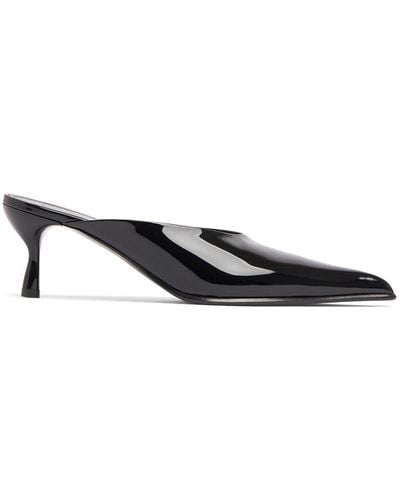 Lanvin 60Mm Patent Leather Mules - White