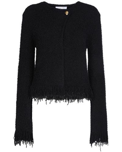 Chloé Embellished wool & silk knit jacket - Negro