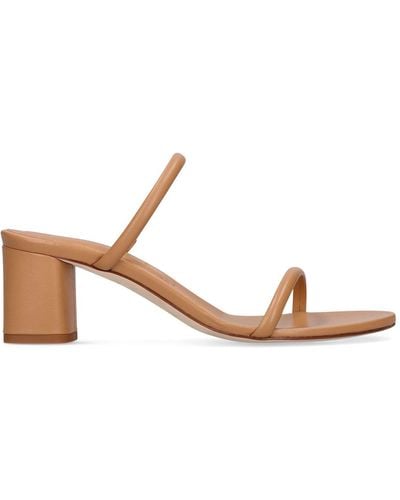 Aeyde 55Mm Anni Leather Sandals - Natural