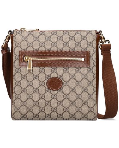 Gucci Bolso Cruzado GG Supreme - Marrón