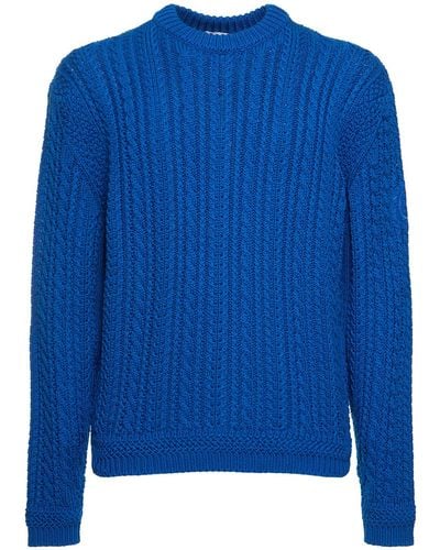 Bally Suéter de algodón con cuello redondo - Azul