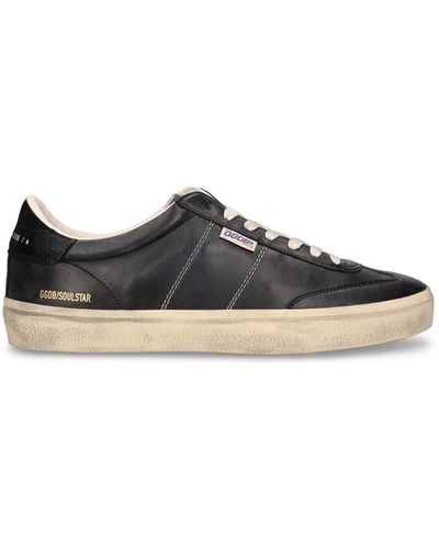 Golden Goose 20Mm Soul Star Leather Sneakers - Black