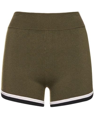 Nagnata Retro Wool Blend Shorts - Green