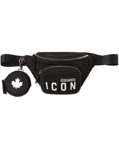 DSquared² Icon Logo Nylon Belt Bag - Black