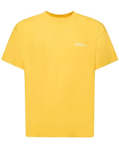 Jacquemus Camiseta de algodón con estampado - Amarillo