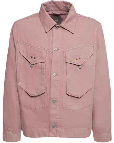 Objects IV Life Logo Print Cotton Denim Jacket - Pink