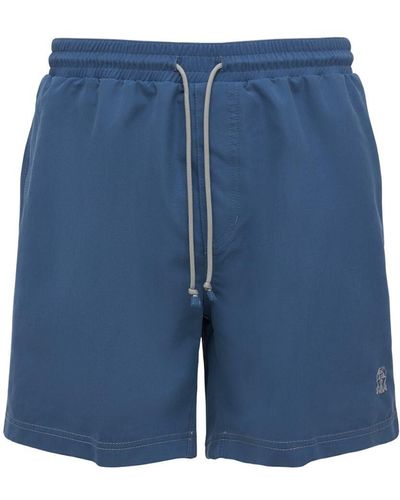 Brunello Cucinelli Bañador Shorts De Nylon - Azul
