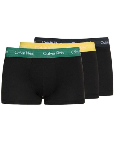 Calvin Klein 3-er Pack Tief Sitzende Unterhosen Aus Baumwolle - Grün