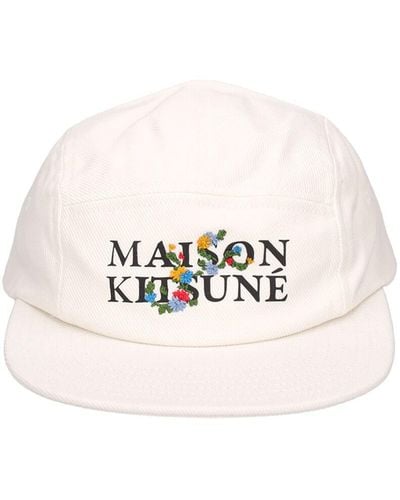 Maison Kitsuné 5-panel-kappe "maison Kitsune Flowers" - Weiß