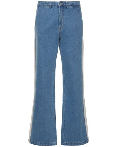 Wales Bonner Jeans de denim de algodón - Azul