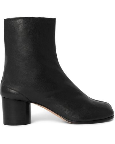 Maison Margiela 60mm Tabi Leather Ankle Boots - Black
