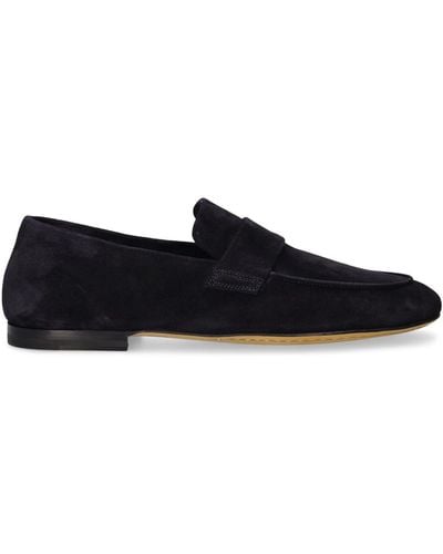 Officine Creative Airto Suede Leather Loafers - Black