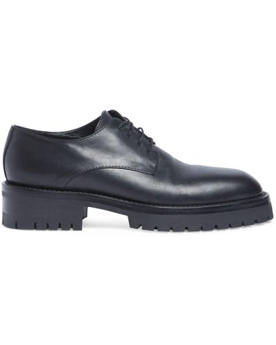 Ann Demeulemeester Jodie Leather Derby Lace-Up Shoes - Gray