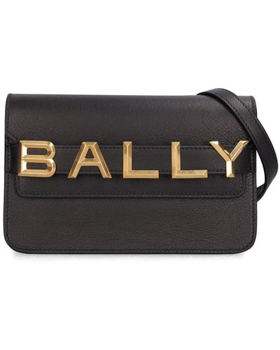Bally Logo Crossbody Leather Bag - Black