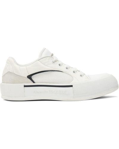 Alexander McQueen Sneakers deck de nylon - Blanco
