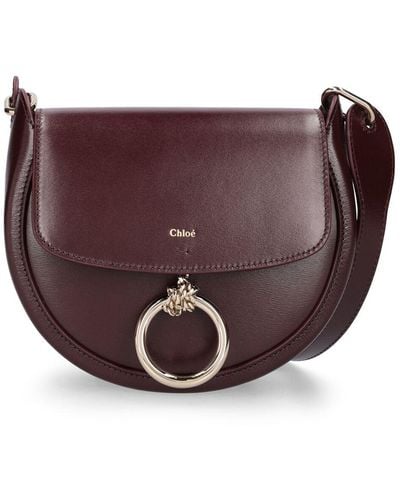 Chloé Small Arlene Leather Shoulder Bag - Purple