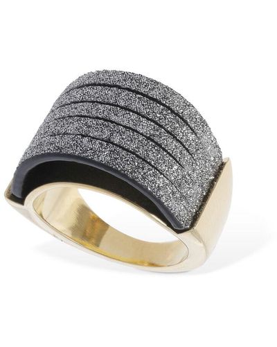 SO-LE STUDIO Aria Leather Ring - Gray