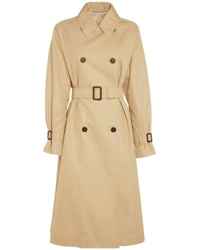 Weekend by Maxmara Canasta Cotton Blend Trench Coat - Natural