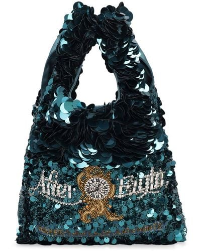 Anya Hindmarch Mini After Eight Sequined Bag - Blue