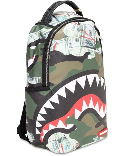 Sprayground Camo Money Shark Backpack - Multicolor