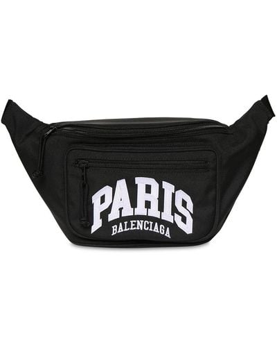Balenciaga Paris Nylon Belt Bag - Black