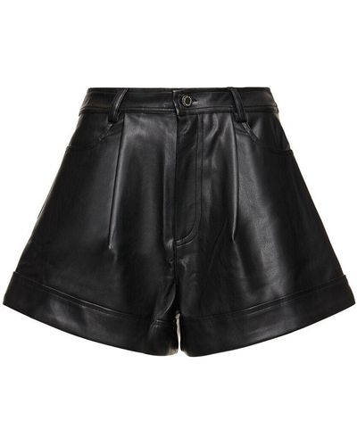 WeWoreWhat Faux Leather Shorts - Black